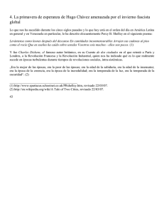 La primavera de esperanza de Hugo Chávez amenazada por el invierno fascista global