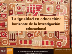 La igualdad en educación: horizonte de la investigación educacional