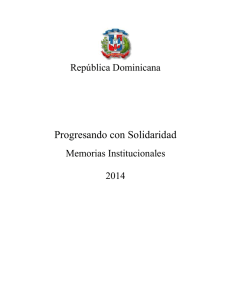 Progresando con Solidaridad República Dominicana Memorias Institucionales