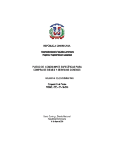 REPÚBLICA DOMINICANA Vicepresidencia de la República Dominicana Programa Progresando con Solidaridad