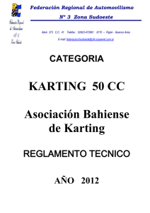 Reglamento Técnico 2012 - Karting Bahiense 50 cc