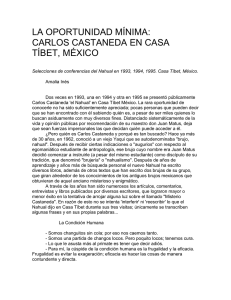 LA OPORTUNIDAD MúNIMA. CARLOS CASTANEDA EN CASA TúBET, MÉXICO.rtf