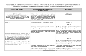 COMPARADO CH, (Boletín N° 9366-04) reforma educacional CON INDICACIONES TOMO I (06 01 2015) Pág 1 a 179
