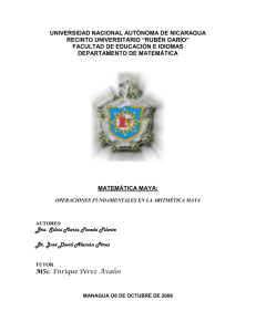 UNIVERSIDAD NACIONAL AUTÓNOMA DE NICARAGUA RECINTO UNIVERSITARIO “RUBÉN DARÍO”