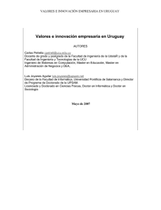 Valores e innovación empresaria en Uruguay