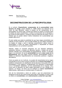 DECONSTRUCCION DE LA PSICOPATOLOGIA