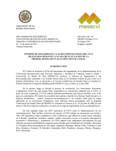 MECANISMO DE SEGUIMIENTO OEA/Ser.L/II.7.10 CONVENCIÓN BELÉM DO PARÁ (MESECVI)
