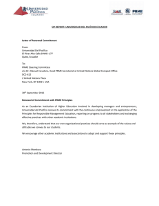 Universidad del Pacifico PRME SIP REPORT - View Report
