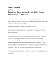 Desechan denuncia contra diario La Marea y sancionan a El Mercurio