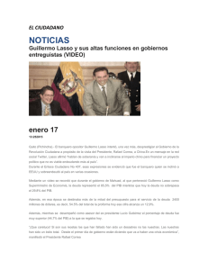 NOTICIAS enero 17 Guillermo Lasso y sus altas funciones en gobiernos entreguistas (VIDEO)