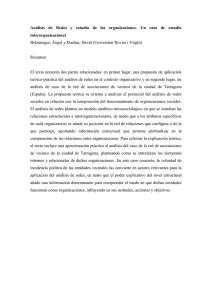 Análisis  de  Redes  y  estudio  de... interorganizacional Belzunegui, Ángel y Dueñas, David (Universitat Rovira i Virgili)