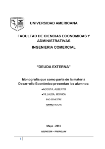 UNIVERSIDAD AMERICANA  FACULTAD DE CIENCIAS ECONOMICAS Y ADMINISTRATIVAS