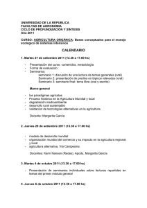 Agricultura org nica: Bases conceptuales para el manejo ecol gico de sistemas intensivos