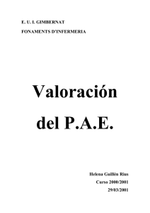 Valoración del PAE