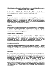 Plantillas de enfermería de hospitales y mortalidad, Bournout e insatisfacción en el trabajo