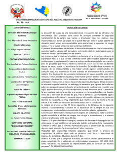 COMITÉ EDITORIAL DONACIÓN DE SANGRE Dirección Red de Salud Arequipa