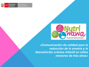 «Comunicación de calidad para la reducción de la anemia y la