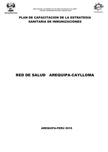 RED DE SALUD   AREQUIPA-CAYLLOMA SANITARIA DE INMUNIZACIONES