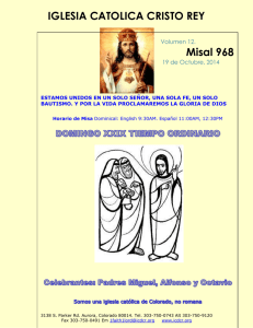 IGLESIA CATOLICA CRISTO REY Misal 968  Volumen 12.