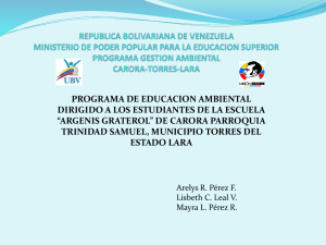 PROGRAMA DE EDUCACION AMBIENTAL DIRIGIDO A LOS ESTUDIANTES DE LA ESCUELA