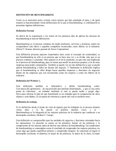 DEFINICI&Oacute;N DE BENCHMARKING