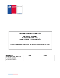 INFORME DE AUTOEVALUACIÓN ESTÁNDAR GENERAL DE ACREDITACIÓN PARA