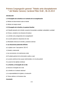 Relatio ante disceptationem del Relator General Cardenal Peter Erdo (06 octubre 2014)