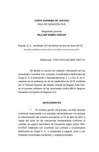 CORTE SUPREMA DE JUSTICIA WILLIAM NAMÉN VARGAS SALA DE CASACIÓN CIVIL
