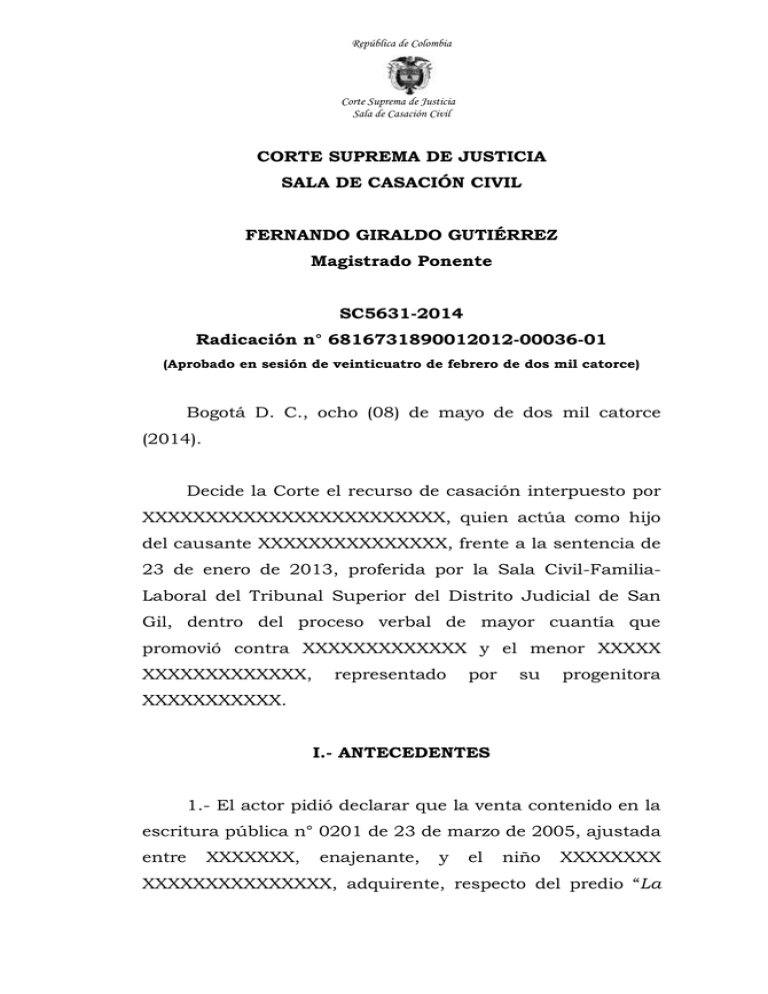 Corte Suprema De Justicia Sala De Casaci N Civil Fernando Giraldo Guti Rrez