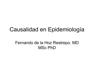 Causalidad en Epidemiología 2015
