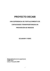 Informe sistematización DECABI-Lucy - Manuel