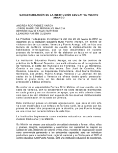 texto de caracterización PUERTO ARANGO