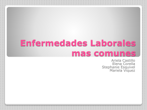 Trabajo de Enfermedades Laborales lunes