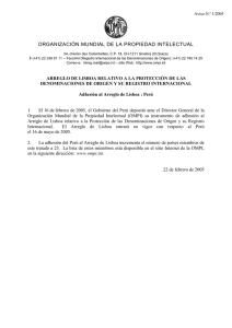 ORGANIZACIÓN MUNDIAL DE LA PROPIEDAD INTELECTUAL  Aviso N. 1/2005