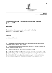 S Unión Internacional de Cooperación en materia de Patentes (Unión del PCT) Asamblea