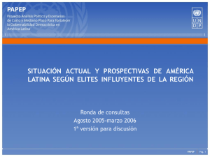 situacion actual y perspectivas de america latina segun elites influyentes de la region septiembre de 2006