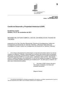 S Comité de Desarrollo y Propiedad Intelectual (CDIP) Duodécima sesión