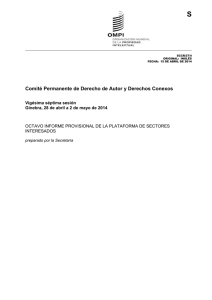 S Comité Permanente de Derecho de Autor y Derechos Conexos