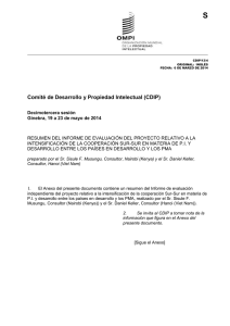 S  Comité de Desarrollo y Propiedad Intelectual (CDIP)