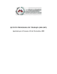 Quinto Programa de Trabajo (2005-2007)