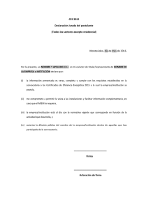 CEE 2015 - Declaración Jurada del postulante