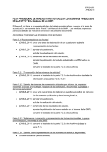 CWS/4/11 ANEXO II  PLAN PROVISIONAL DE TRABAJO PARA ACTUALIZAR LOS ESTUDIOS PUBLICADOS