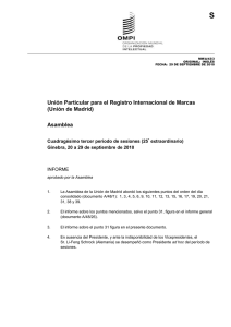 S Unión Particular para el Registro Internacional de Marcas (Unión de Madrid) Asamblea