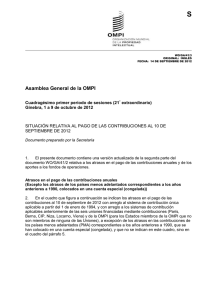 S Asamblea General de la OMPI Cuadragésimo primer período de sesiones (21 extraordinario)