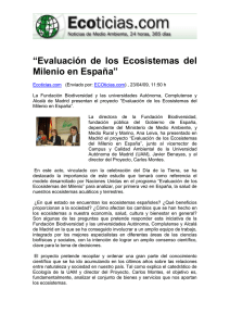 Evaluación de los Ecosistemas del Milenio en España