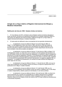 Arreglo de La Haya relativo al Registro Internacional de Dibujos... Modelos Industriales