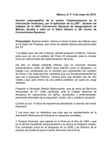 Versi&oacute;n estenogr&aacute;fica - Sesi&oacute;n - Implementaci&oacute;n en la informaci&oacute;n financiera