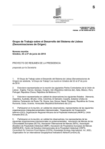 S Grupo de Trabajo sobre el Desarrollo del Sistema de Lisboa