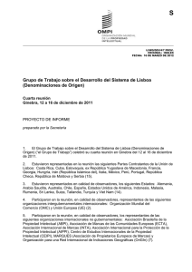 S Grupo de Trabajo sobre el Desarrollo del Sistema de Lisboa