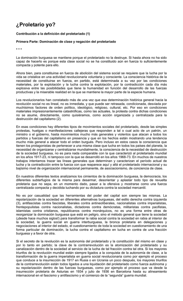 Proletario yo